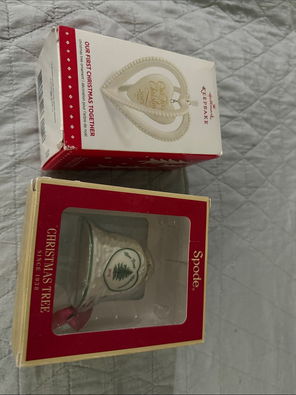 Spode and Hallmark 2015 First Christmas Ornaments